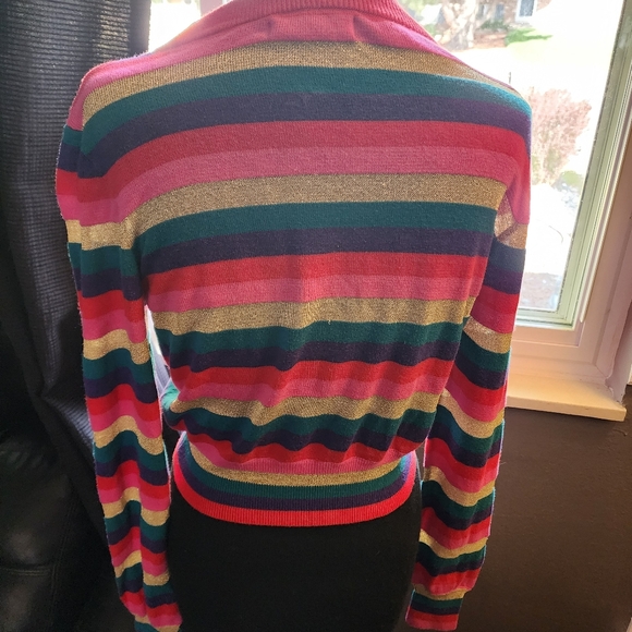 SPIRITUAL GANGSTER MULTICOLOR CROP SWEATER - Picture 2 of 4